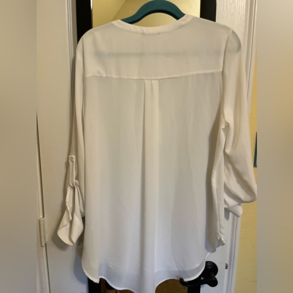 Pleione white blouse size XL LIKE NEW - Picture 2 of 2